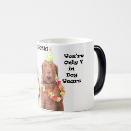 Mágica 50th caneca engraçada feliz do cão do aniversário