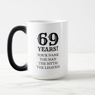 Mágica 69th caneca engraçada do aniversário para os