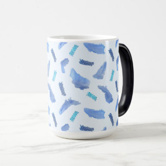 Mágica A aguarela azul mancha a caneca Morphing de 15