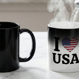 Mágica A Caneca "Coração da América" que Muda de Cor