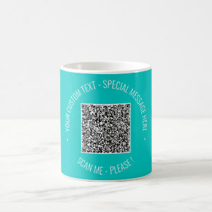 Mágica Adicione Seu Código QR Caneca de Texto Personaliza