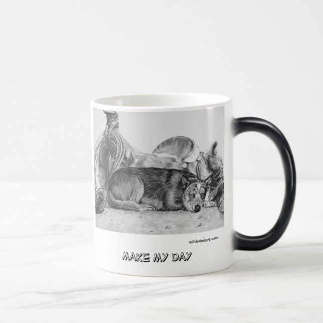 Mágica As séries azuis da caneca de Heeler "fazem meu dia (Direita)
