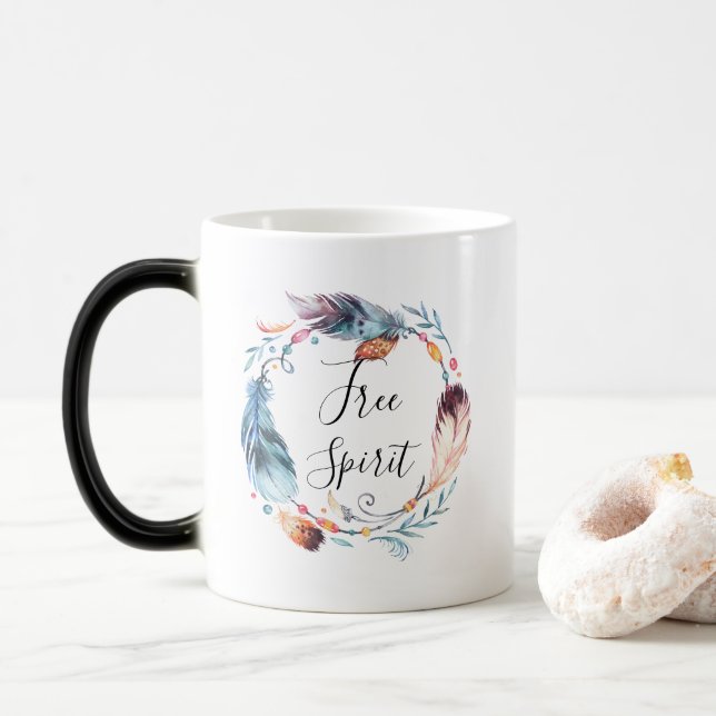 Mágica Boho empluma-se o presente inspirado da caneca do (Com Donut)