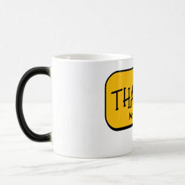 Mágica Caneca Amarela Divertida de Agradecimento