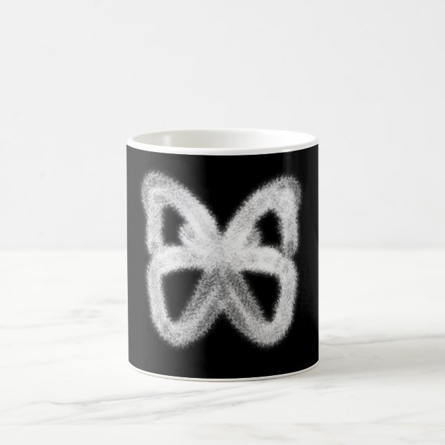 Mágica Caneca aparecendo ativada calor da borboleta (Centro)