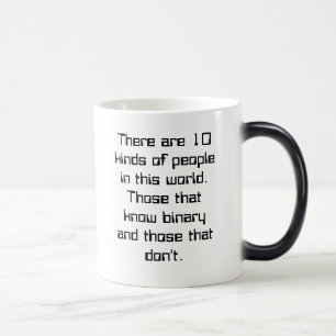 Mágica Caneca binária de transformação