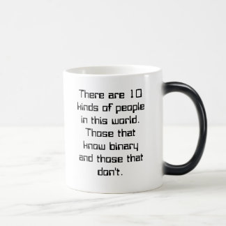 Mágica Caneca binária de transformação