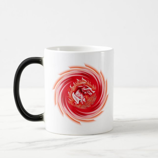 Mágica Caneca Branca de Corvo Selvagem (Esquerda)