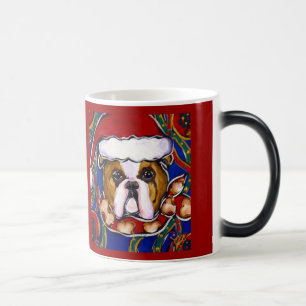 Mágica Caneca Bulldog Papai Noel