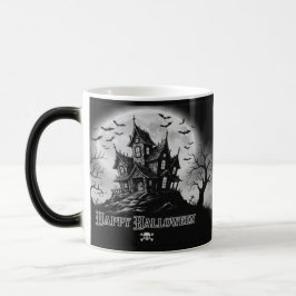 Mágica Caneca Casa Assombrada Monocromática