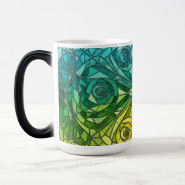 Mágica Caneca com design de mosaico moderno de mudança de