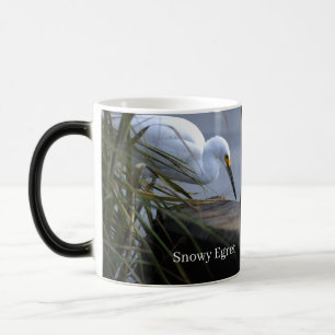Mágica Caneca com Foto de Garça-branca-grande