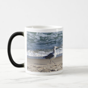 Mágica Caneca com Gaivota na Praia