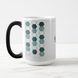 Mágica Caneca com Padrão Geométrico Moderno de Hexágono