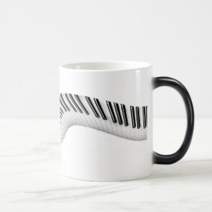 Mágica Caneca com Teclas de Piano Abstratas se Transforma