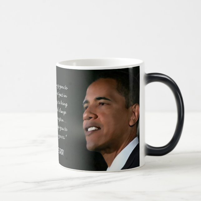 Mágica Caneca da inauguração de Obama (Direita)