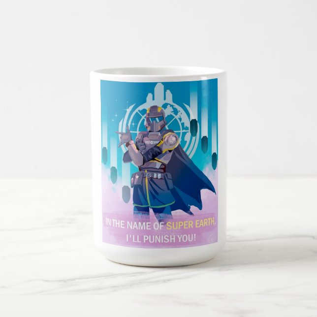 Mágica Caneca da Super Terra Helldivers 2 (Center)
