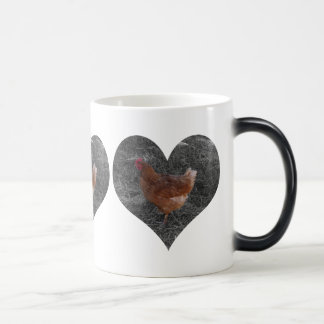 Mágica Caneca dada forma coração da galinha
