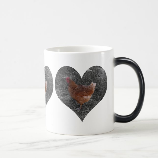Mágica Caneca dada forma coração da galinha (Direita)