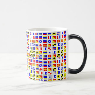 MÁGICA CANECA DAS BANDEIRAS DE SINAL DO NAVIO DE
