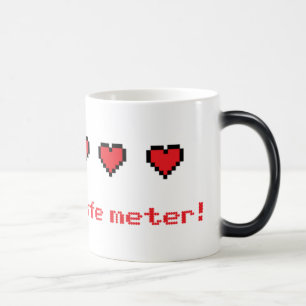 Mágica caneca de 8 bits do coração