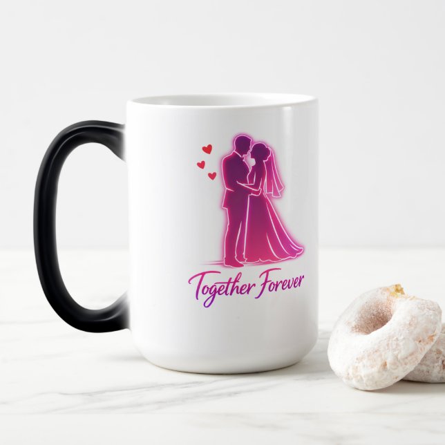 Mágica Caneca de Amor Para Sempre - Presente Romântico e  (Com Donut)