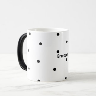 Mágica Caneca de bolinhas pretas brilhantes – Acento mini