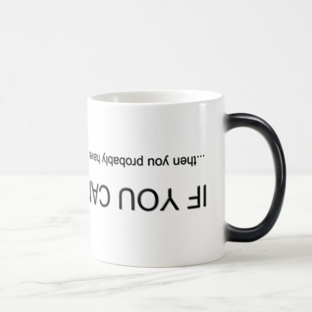 Mágica Caneca de cabeça para baixo (Direita)