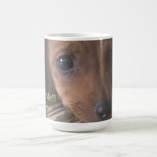 Mágica Caneca de Cachorro Culpado e Engraçado Chiweenie -