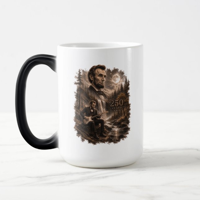 Mágica Caneca de Café Abraham Lincoln (Esquerda)