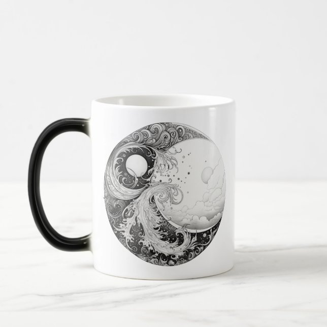 Mágica Caneca de café de 15 oz “Poder em Equilíbrio” (Esquerda)