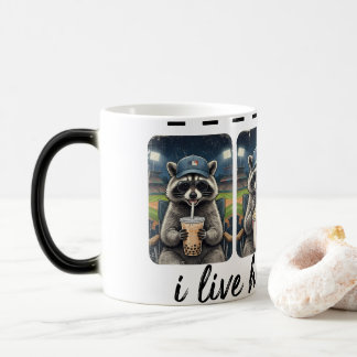 Mágica Caneca de Café de Beisebol de Guaxinim Engraçado –