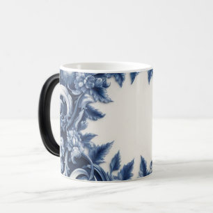 Mágica Caneca de Café de Cerâmica Floral Branca, 450ml