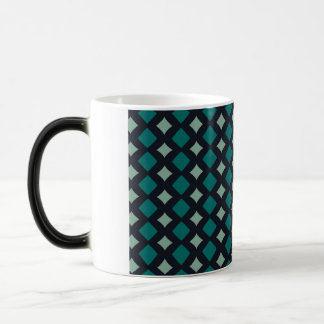 Mágica Caneca de Café Geométrica Bold Teal e Onyx