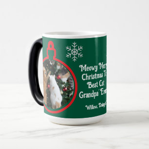 Mágica Caneca de café 'Melhor Vovô de Gato Natal'