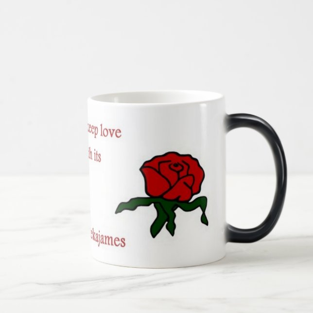 Mágica Caneca de café Morphing das citações da rosa (Direita)