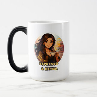 Mágica caneca de café para mulheres asas