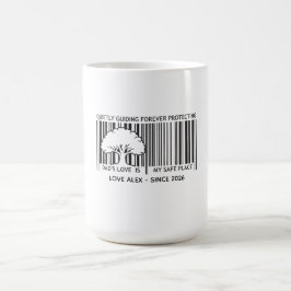 Mágica Caneca de café personalizada com código de barras