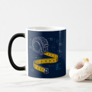 Mágica Caneca de Café Personalizada 'Medir Duas Vezes' pa