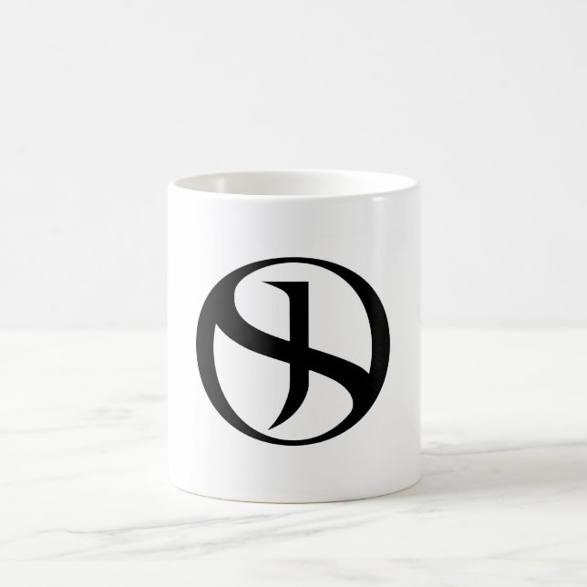 Mágica Caneca de café - punho preto (Centro)