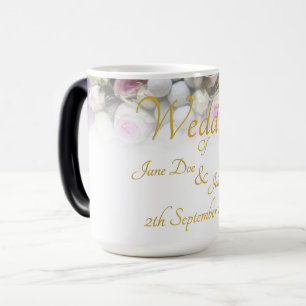 Mágica Caneca de Casamento - Noiva com buquê de casamento