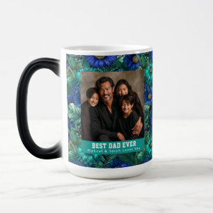 Mágica Caneca de Cerâmica com Foto do Pai e Flor Daisy Vi