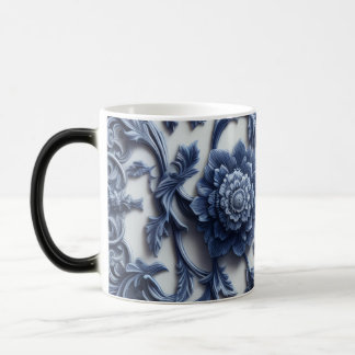 Mágica Caneca de Cerâmica Floral Vintage | Botânica Azul