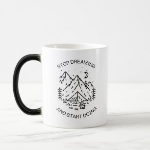 Mágica Caneca de Citação Inspiradora Preta