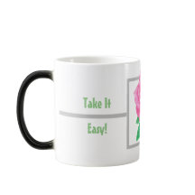 Caneca de Flor de Rosa Rosa Metamorfose