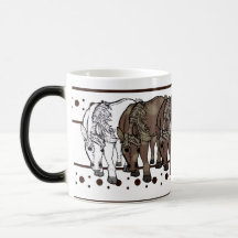Caneca de Morfologia de Cor de Cavalos