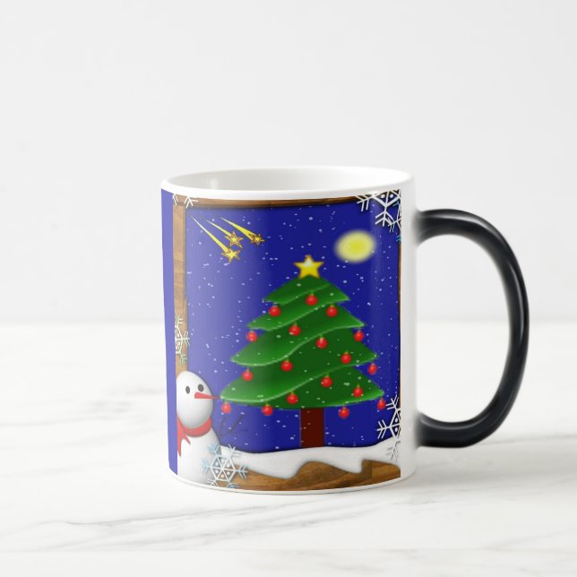 Mágica Caneca de Natal Azul (Direita)