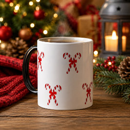 Mágica Caneca de Natal com Bastão de Doces