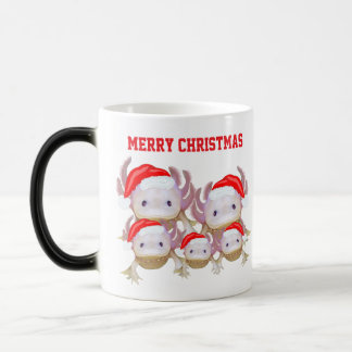 Mágica Caneca de Natal de Axolote Mágico com Mudança de C