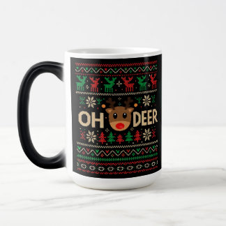 Mágica Caneca de Natal Feia Suéter Oh Deer